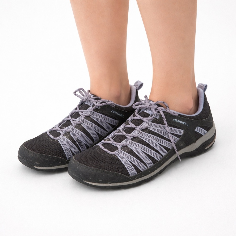 Size 11 Merrell Women’s Stormrush Water Hiking Shoes Black Purple